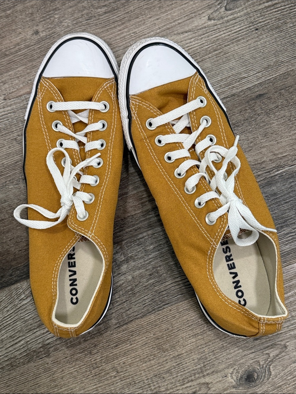 Converse Chuck Taylor All Star Mustard Saffron Yellow Low Top Womens 12 Mens 10